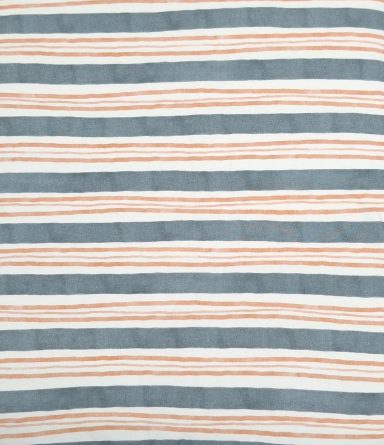 Streifen Jeansblau/Apricot